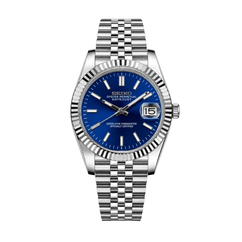 SEIKO MOD Datejust | Bleu