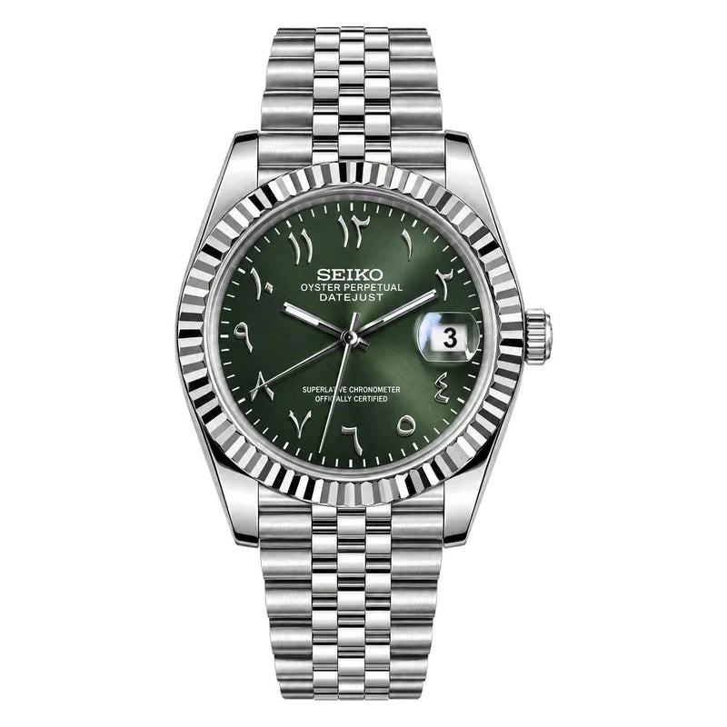 SEIKO MOD Datejust | Olive & Arabic Dial