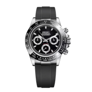 SEIKO MOD Daytona | Noir & Argent Oysterflex
