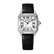 SEIKO MOD Santos | Cuir Noir & Blanc